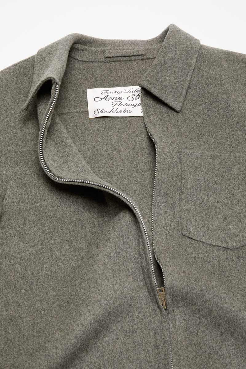 Cashmere zip jacket - Vintage grey melange 5