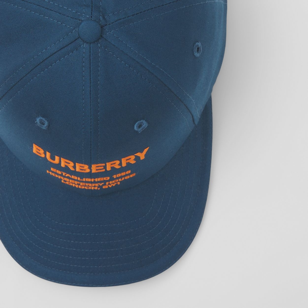 Horseferry Motif Cotton Baseball Cap - 7