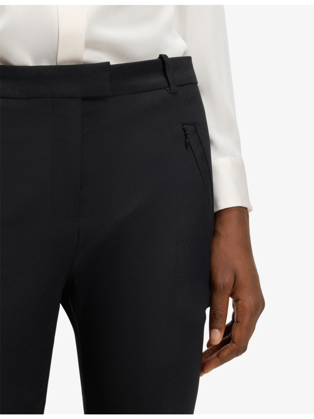 Cropped Slim-Fit Cotton Blend Trousers - 5