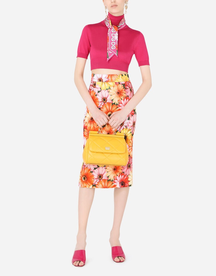 Cady midi skirt with gerbera-daisy print - 6