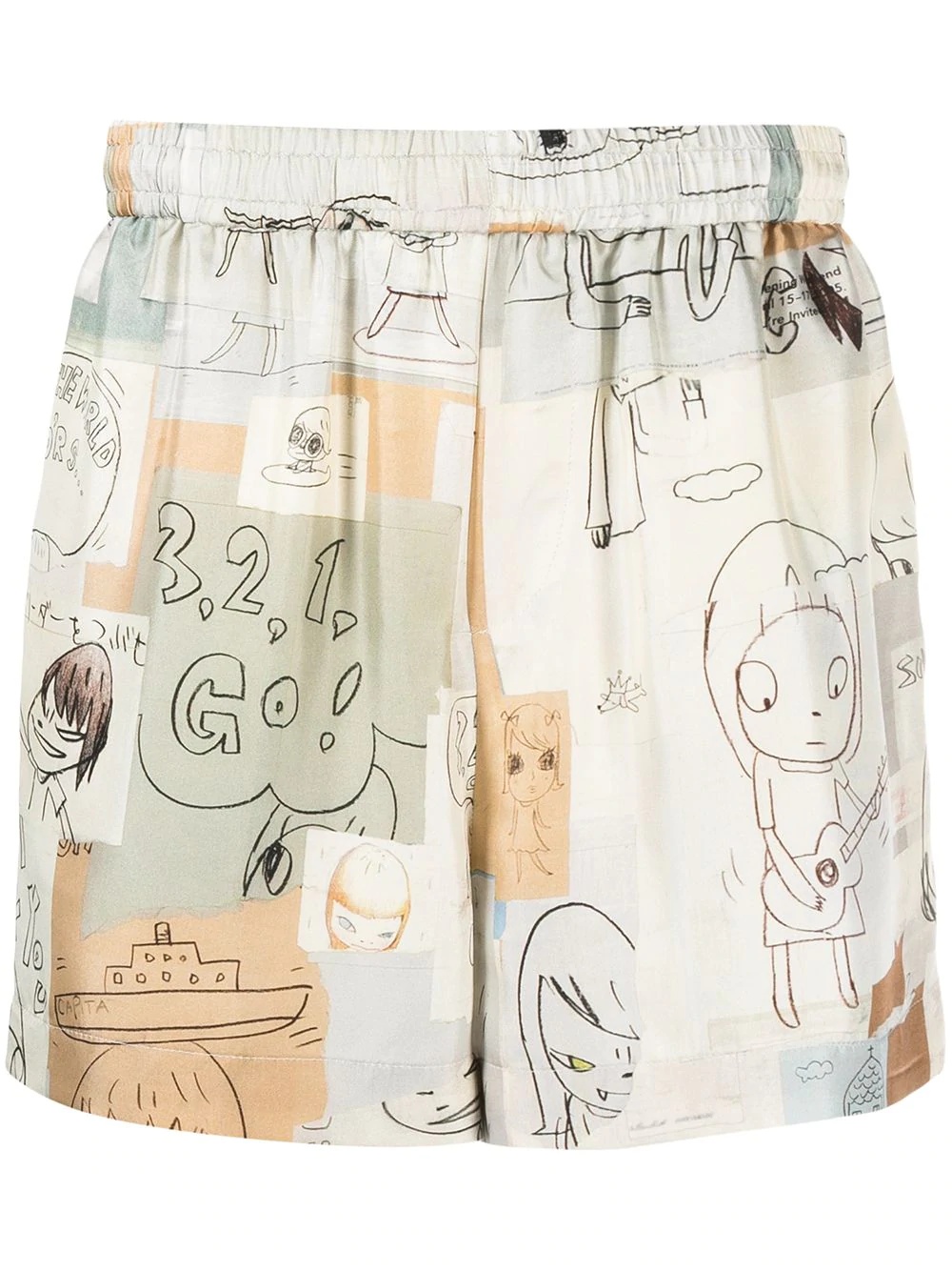 x Yoshitomo Nara illustration-print shorts - 1