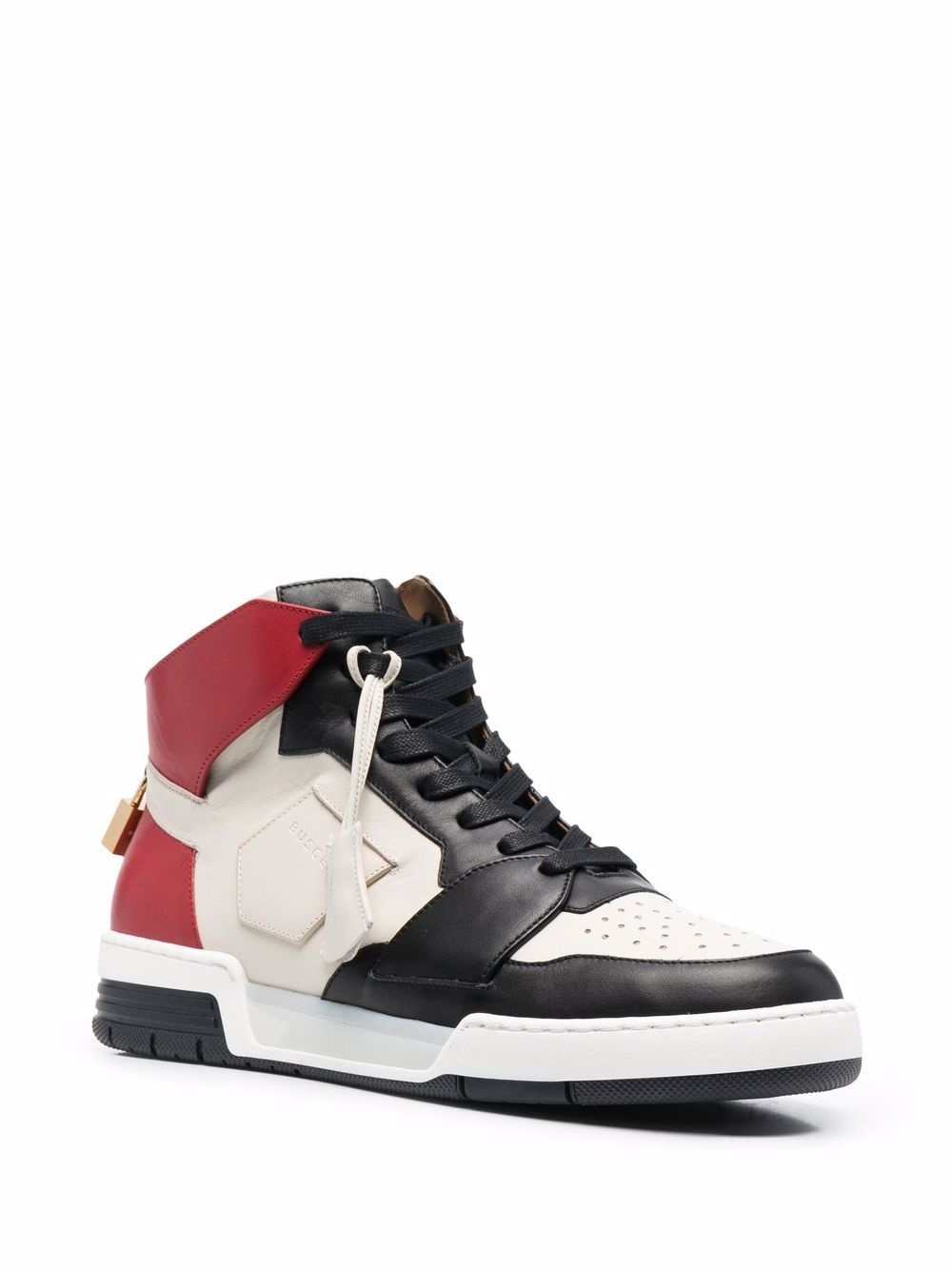 hi-top lace-up sneakers - 2