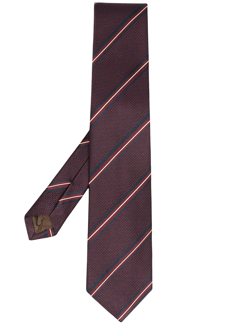 diagonal stripe silk tie - 1