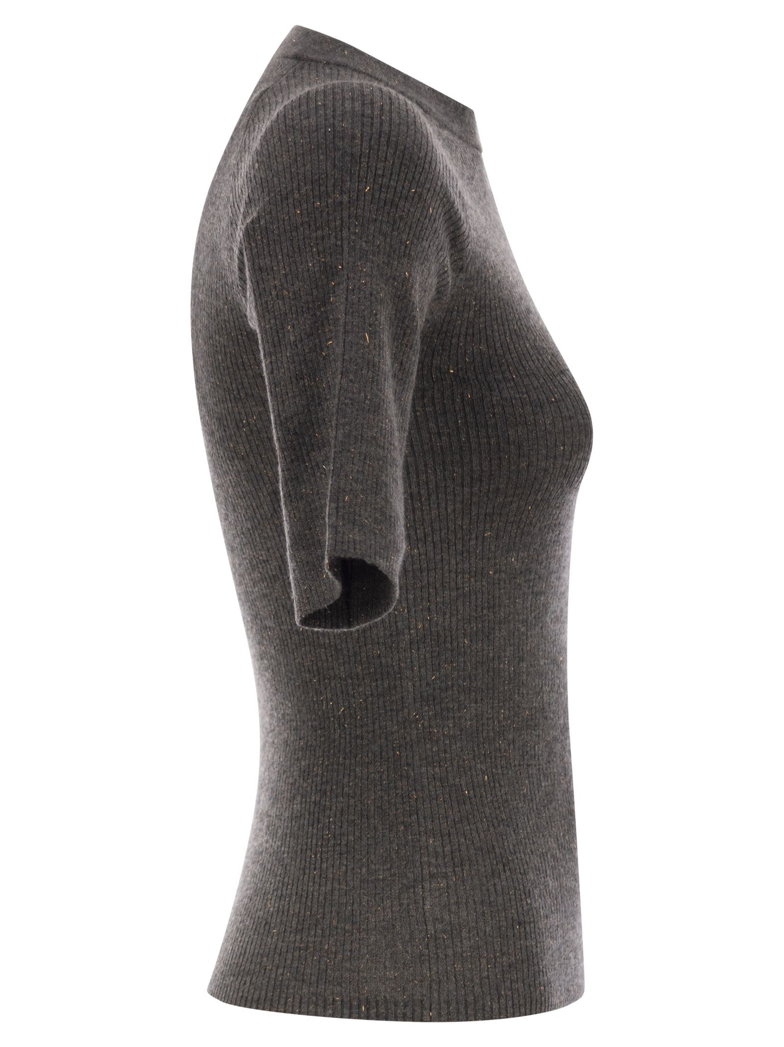 Brunello Cucinelli Women Sparkling Ribbed Cashmere Sweater - 3