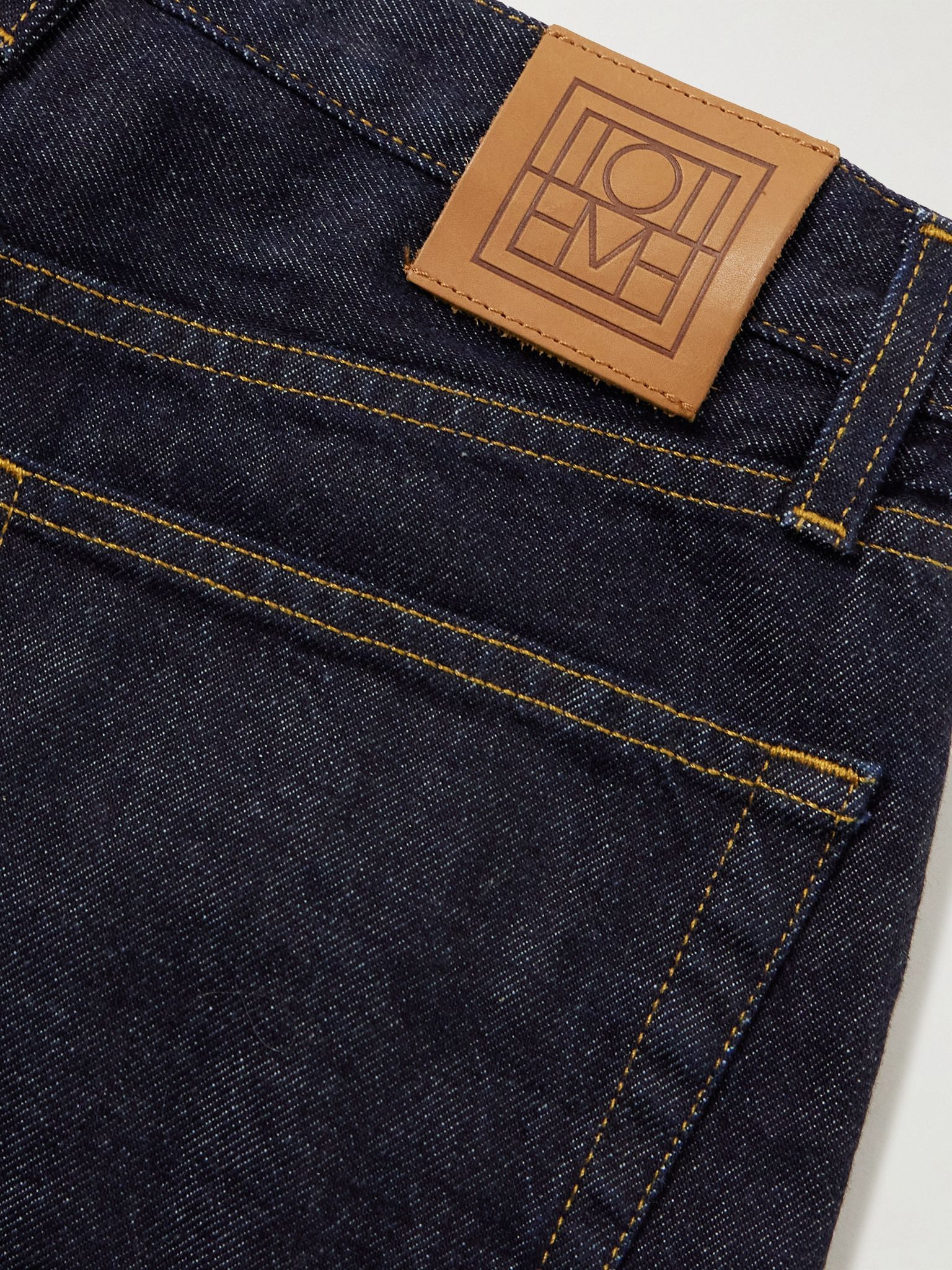 Twisted Seam high-rise straight-leg jeans Navy - 6
