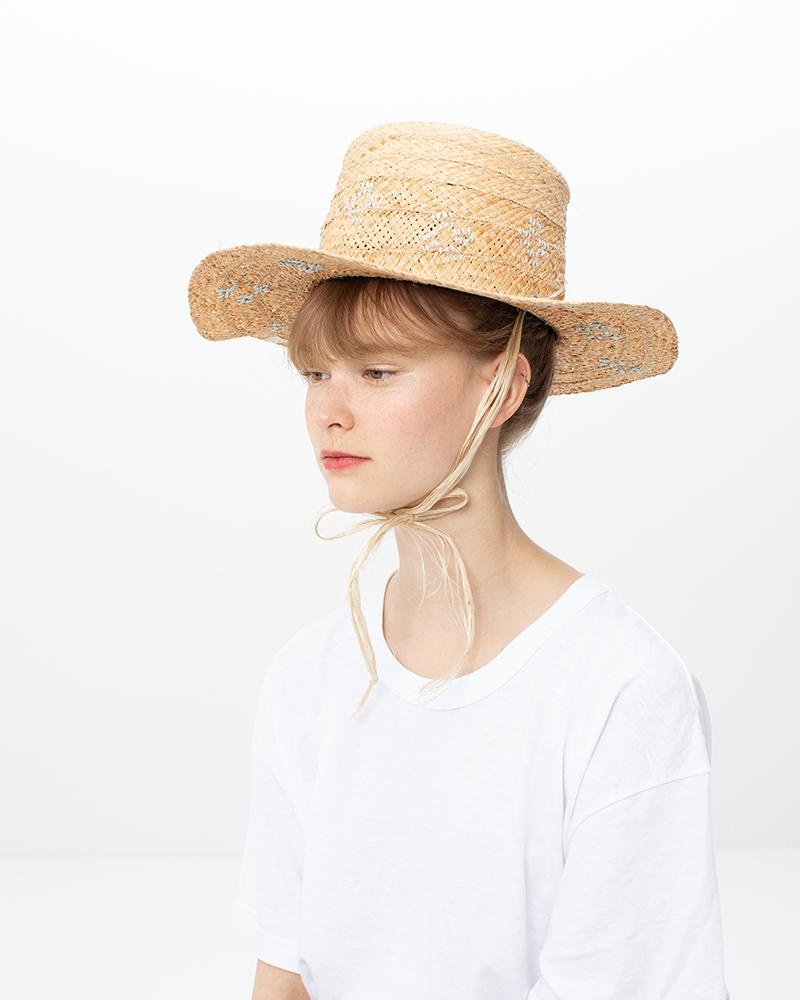RAFFIA BOATER HAT W - 3