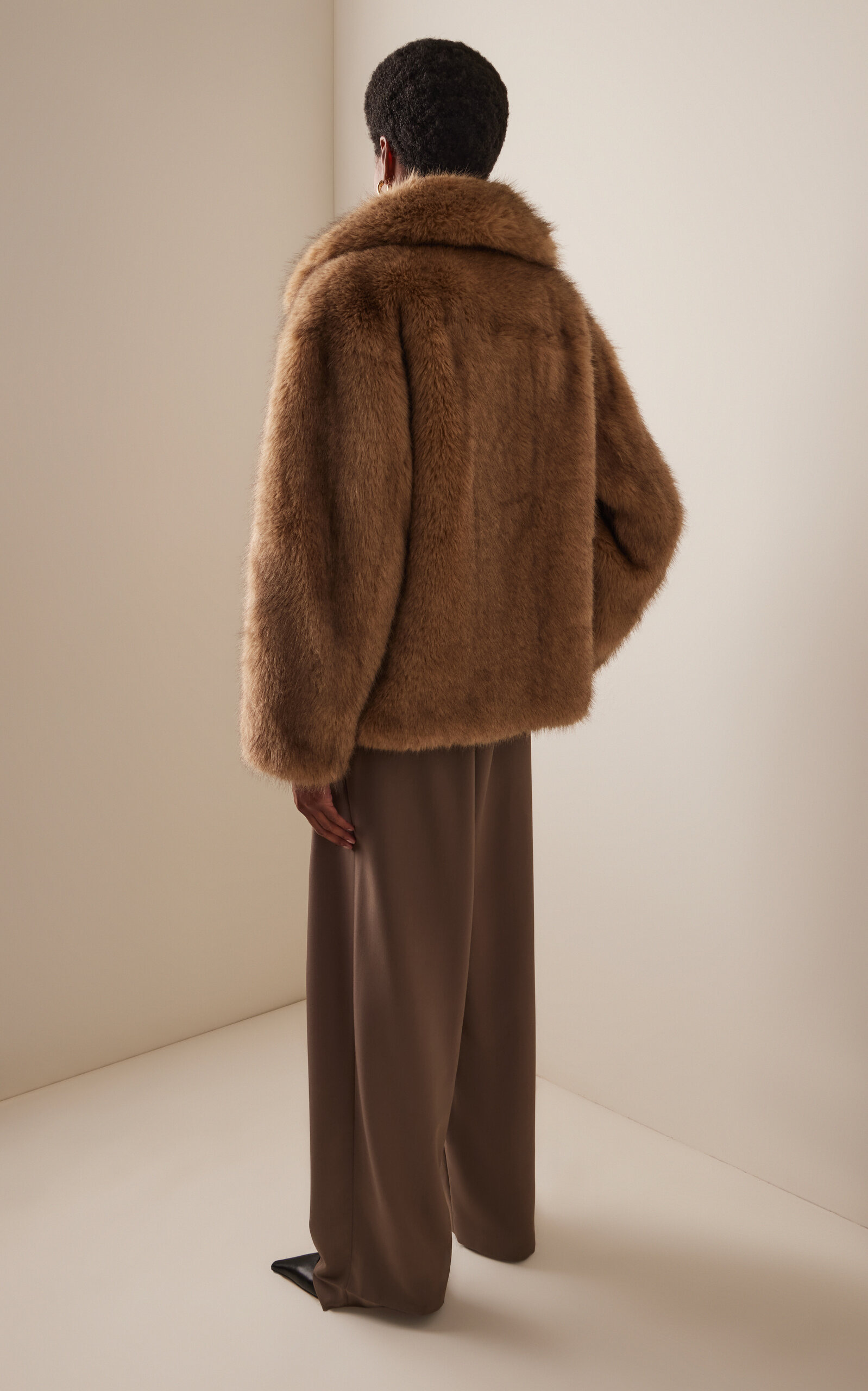 Valentina Faux Fur Jacket brown - 4