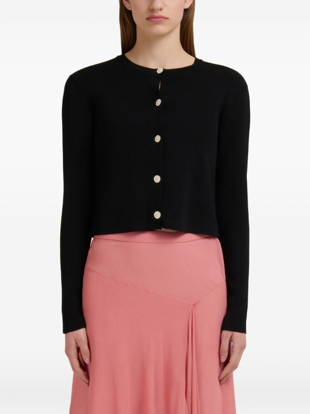 button-front long-sleeve cardigan - 2