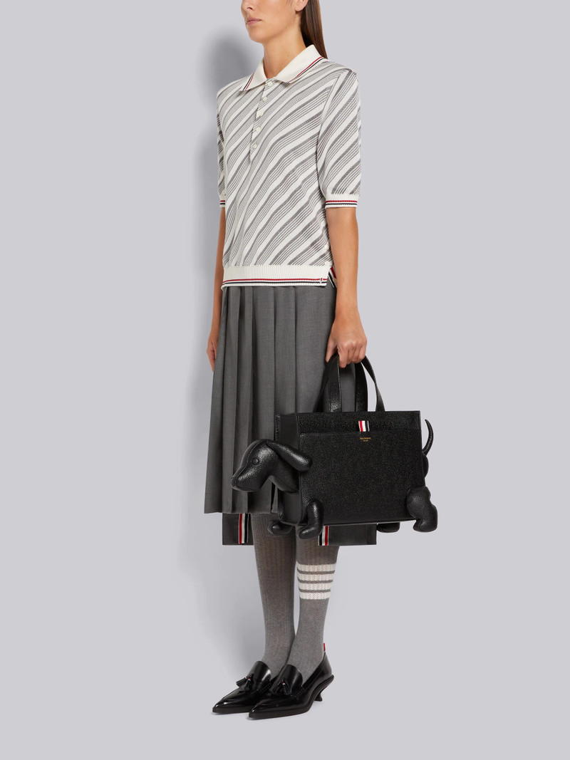 Black Pebble Grain Leather Hector Tote Bag 6