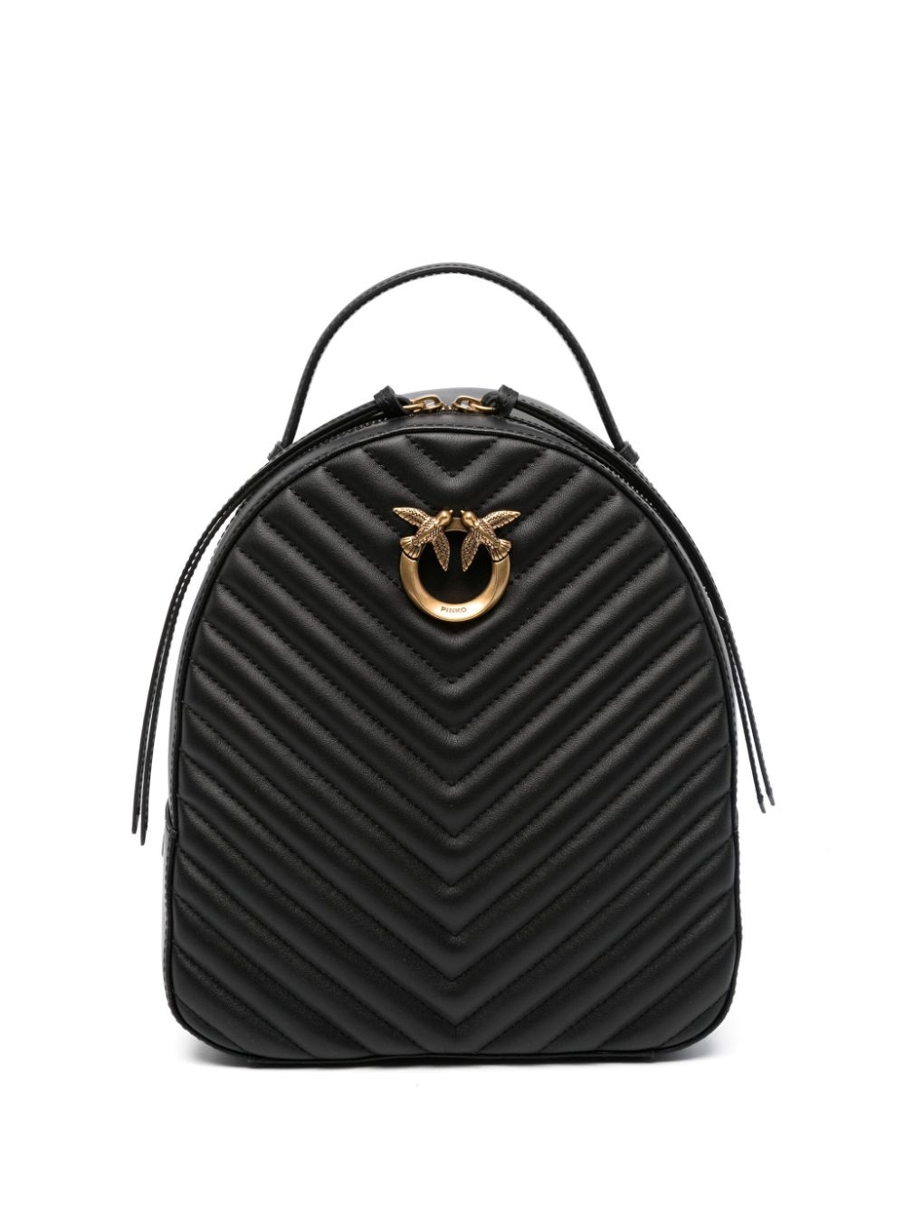 Love chevron leather backpack - 1