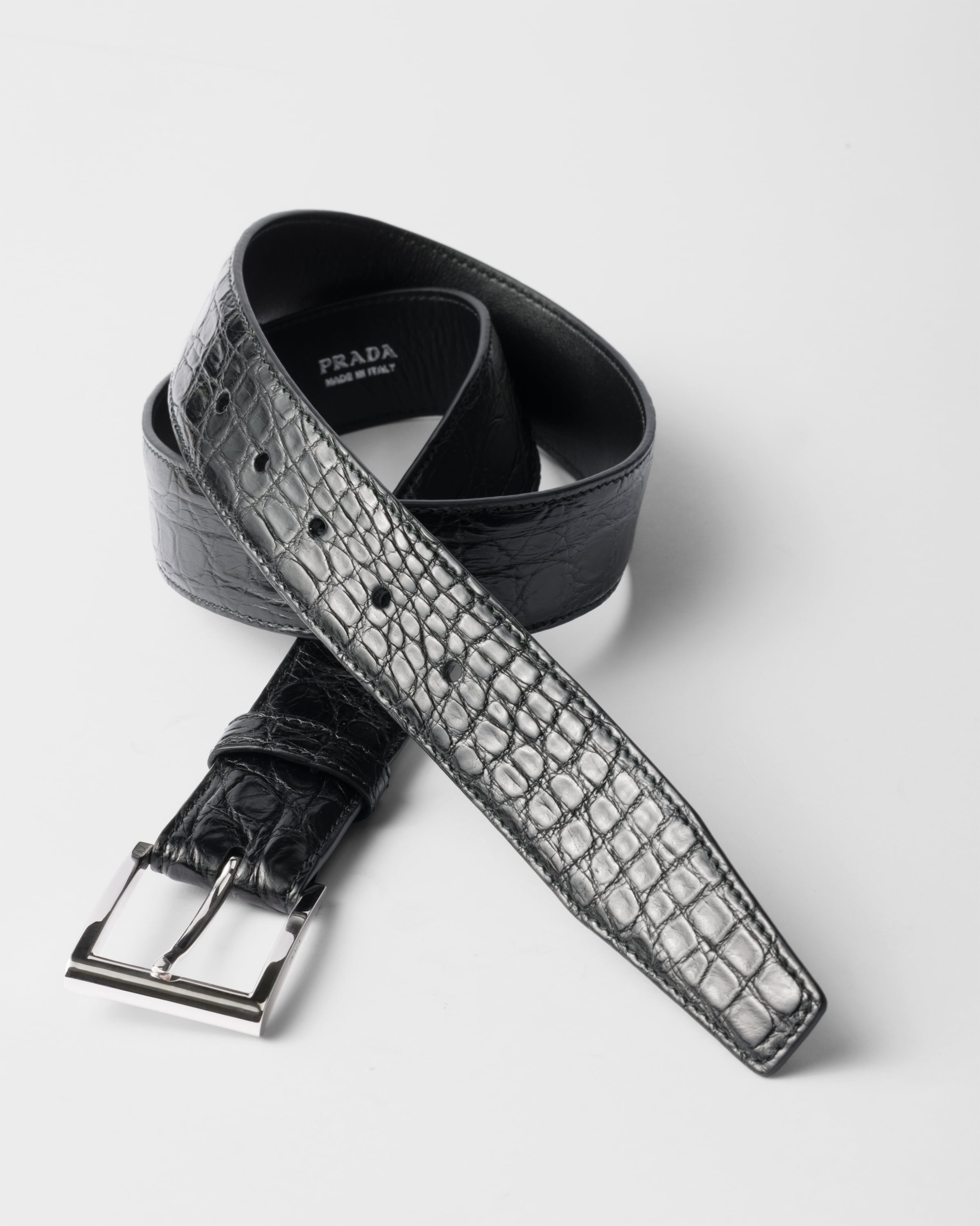 Crocodile leather belt strap - 2