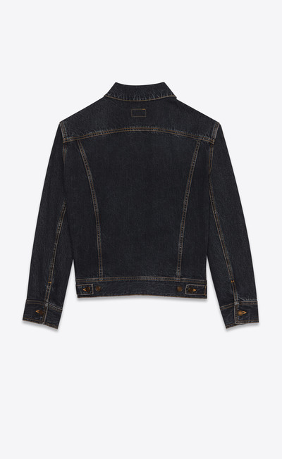 SAINT LAURENT 80's jacket in charcoal grey denim outlook