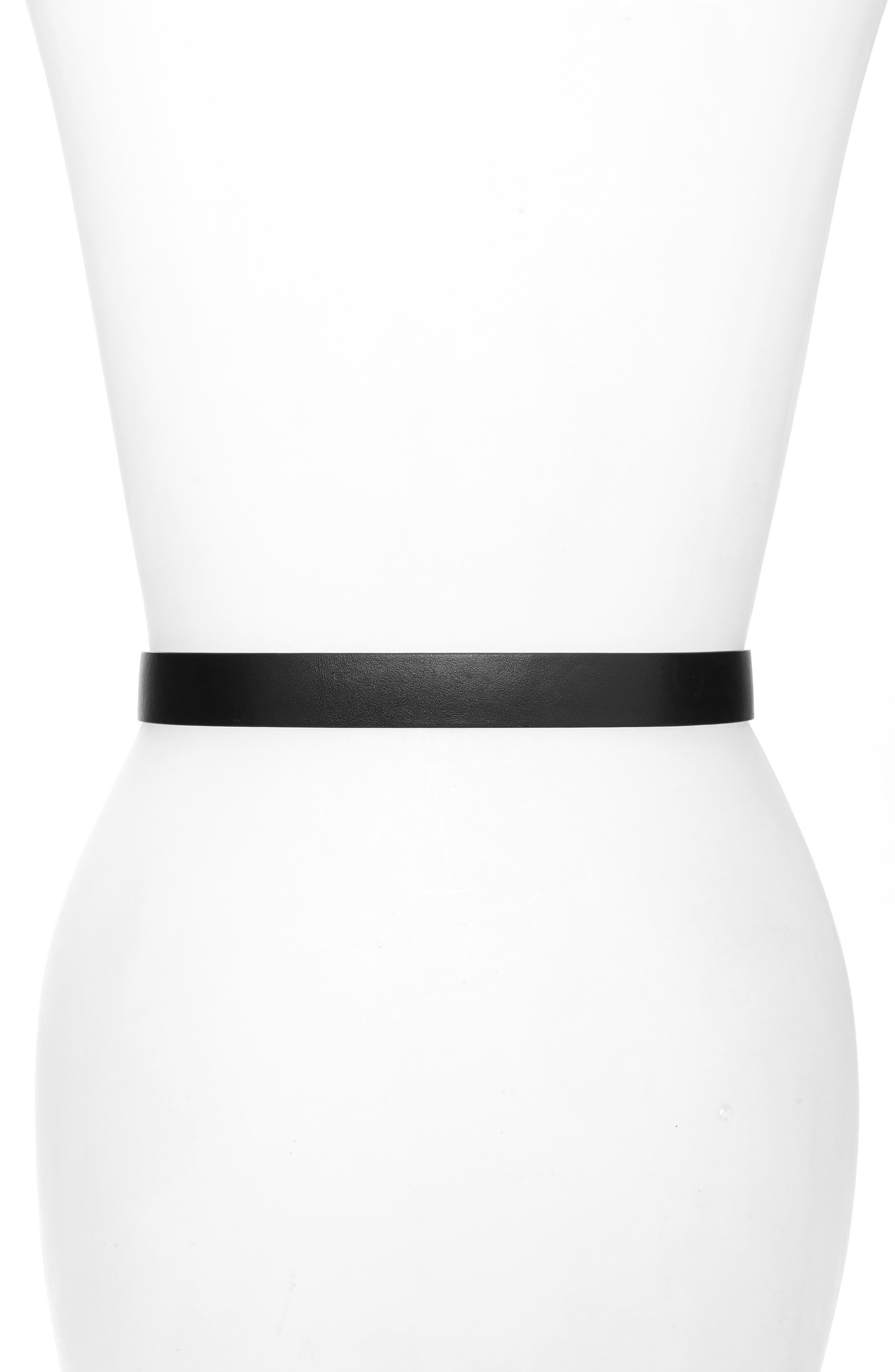 Double Gancio Crystal Buckle Leather Belt - 2