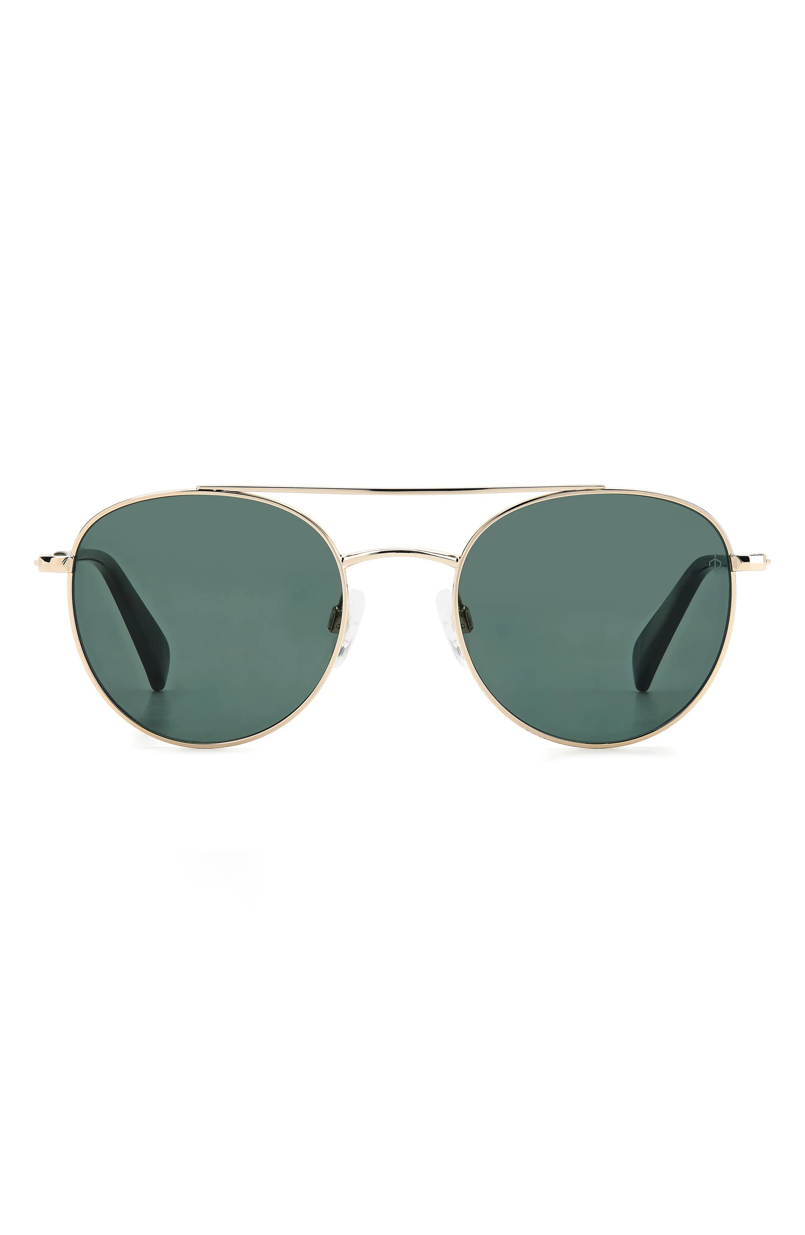 51mm Round Sunglasses in Gold Green/Green - 1