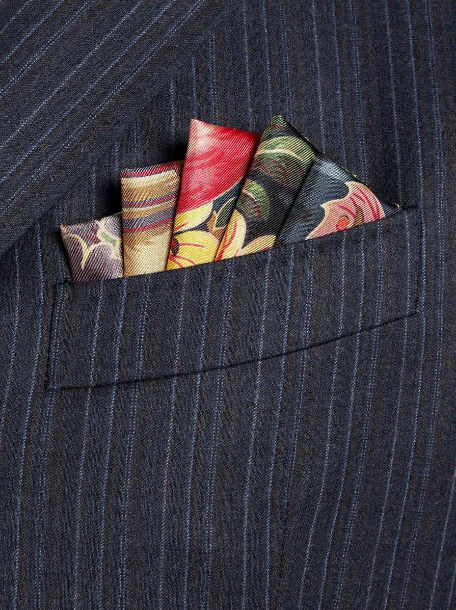 PRINTED SILK POCKET SQUARE - 2