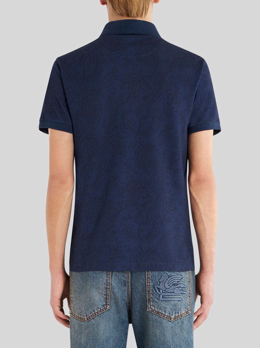 JERSEY POLO SHIRT WITH PAISLEY DESIGNS - 4