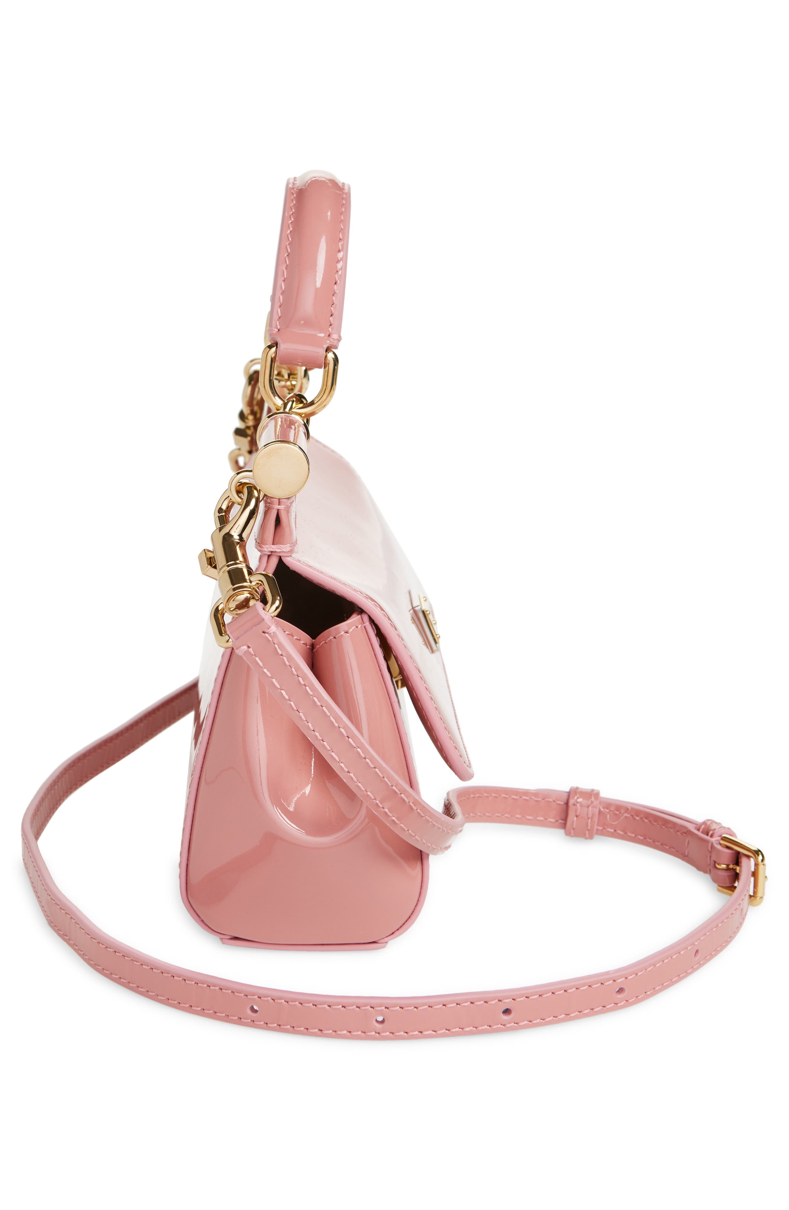 Dolce&Gabbana Small Sicily Patent Leather Top Handle Bag in Rosa at Nordstrom - 6