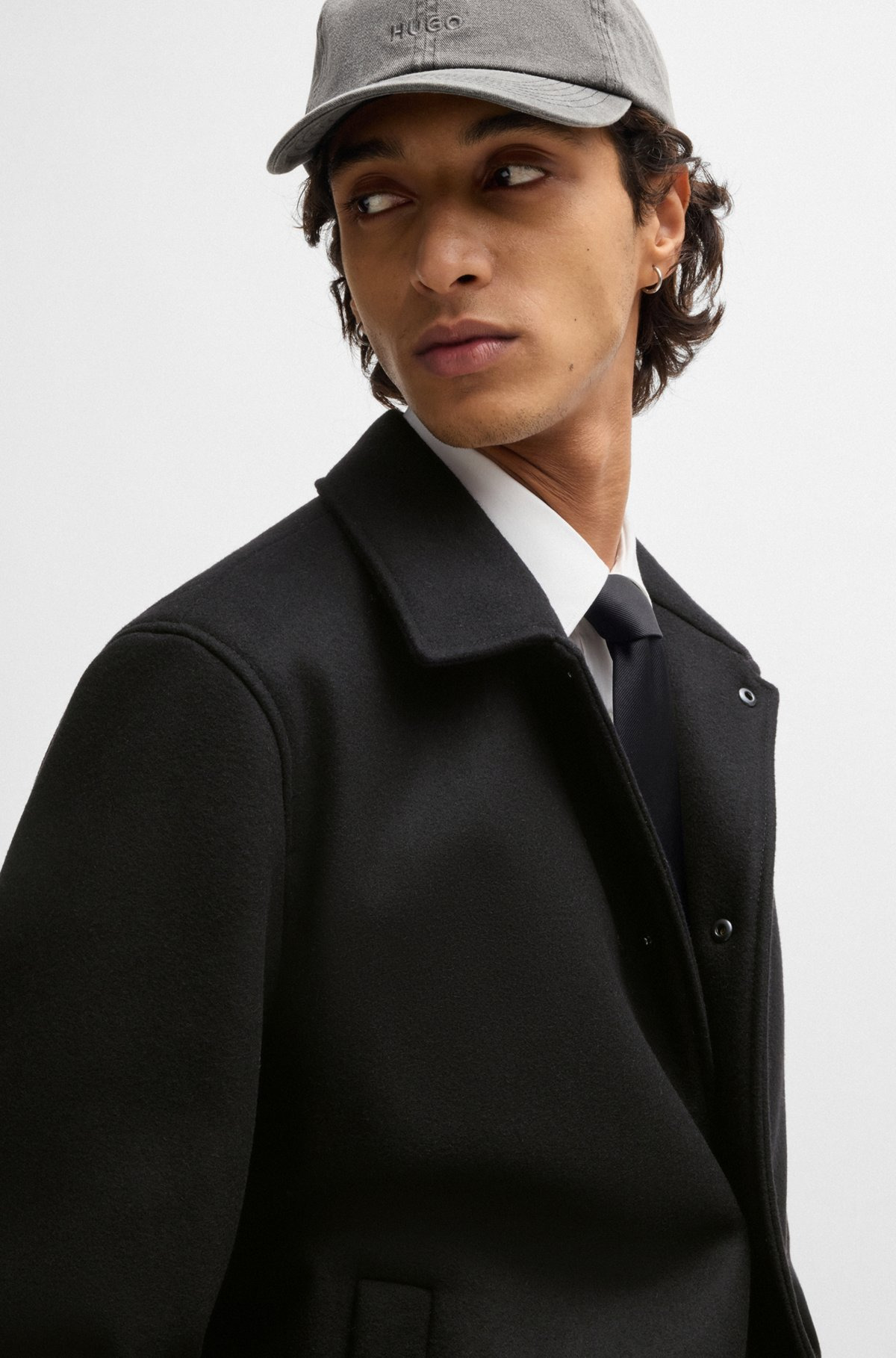 WOOL COACH JACKET WITH ADJUSTABLE HEM - 5