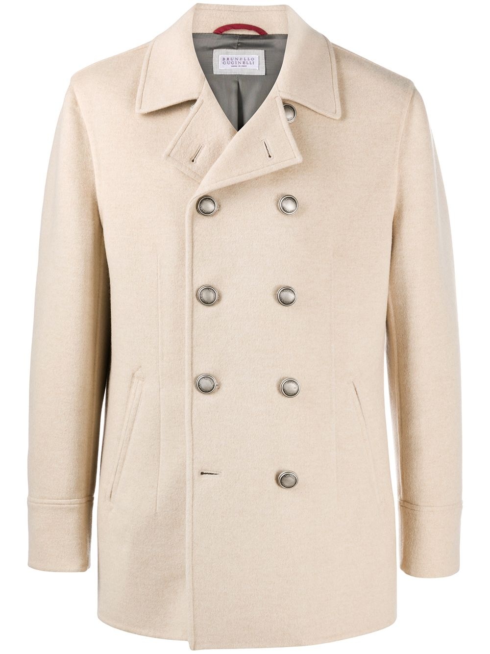 cashmere double-breasted coat - 1