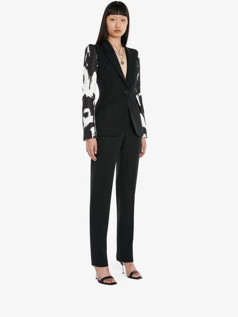 Mcqueen Graffiti Sleeve Jacket in Black - 3