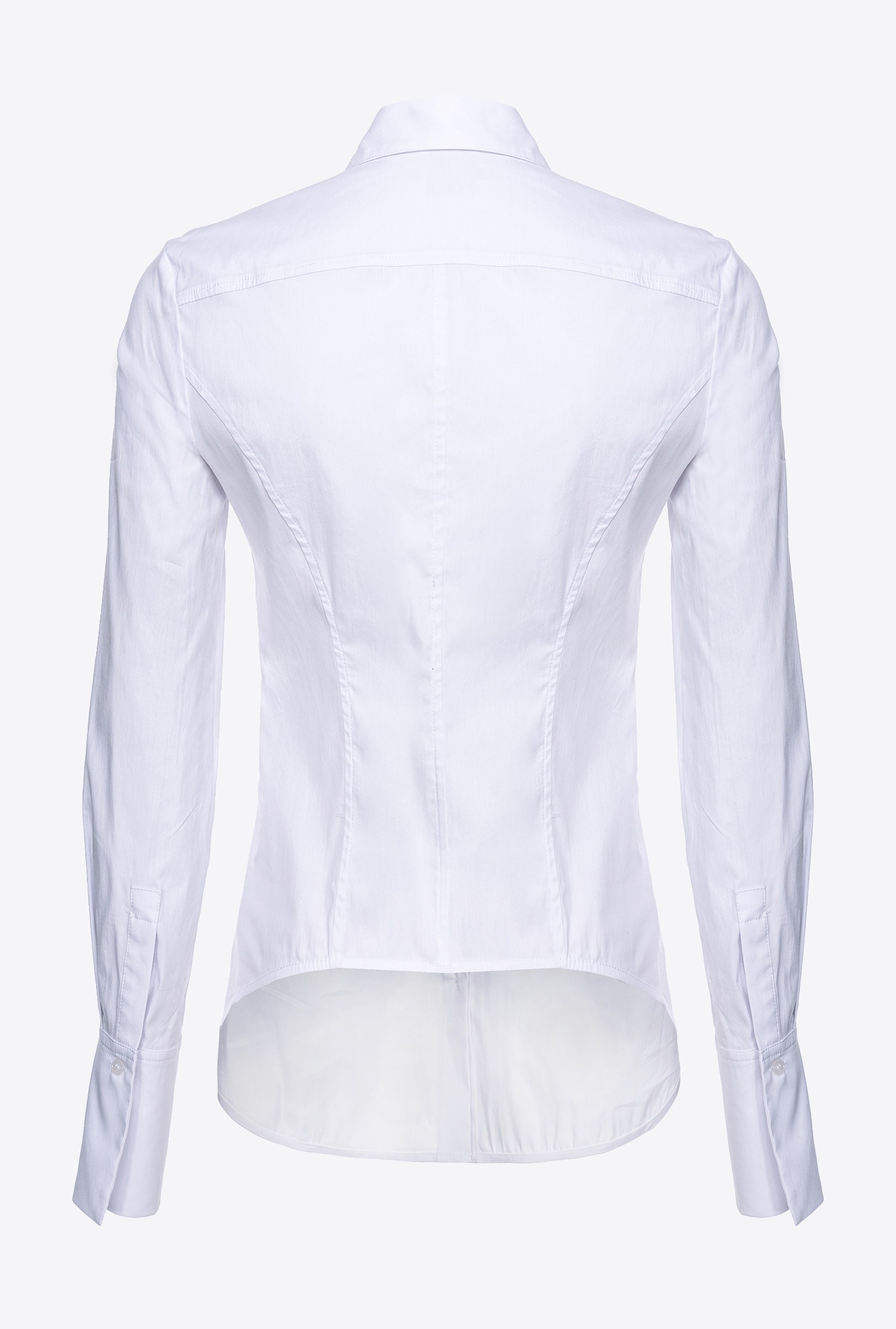 FITTED-WAIST POPLIN SHIRT WITH EMBROIDERED LOGO - 6