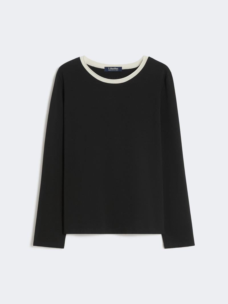 DIVINA Basic jersey T-shirt - BLACK 1