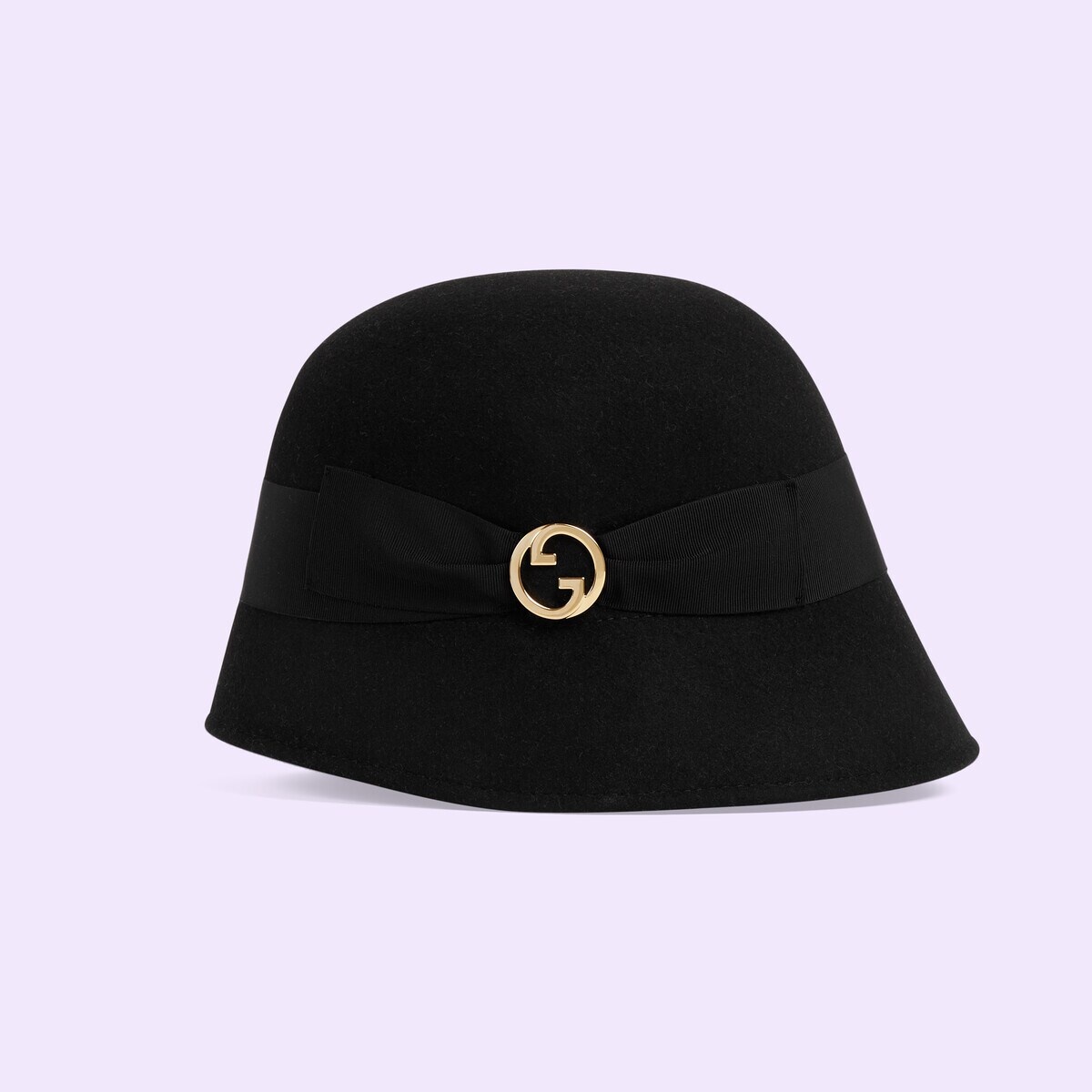 Felt bucket hat with Round Interlocking G - 4