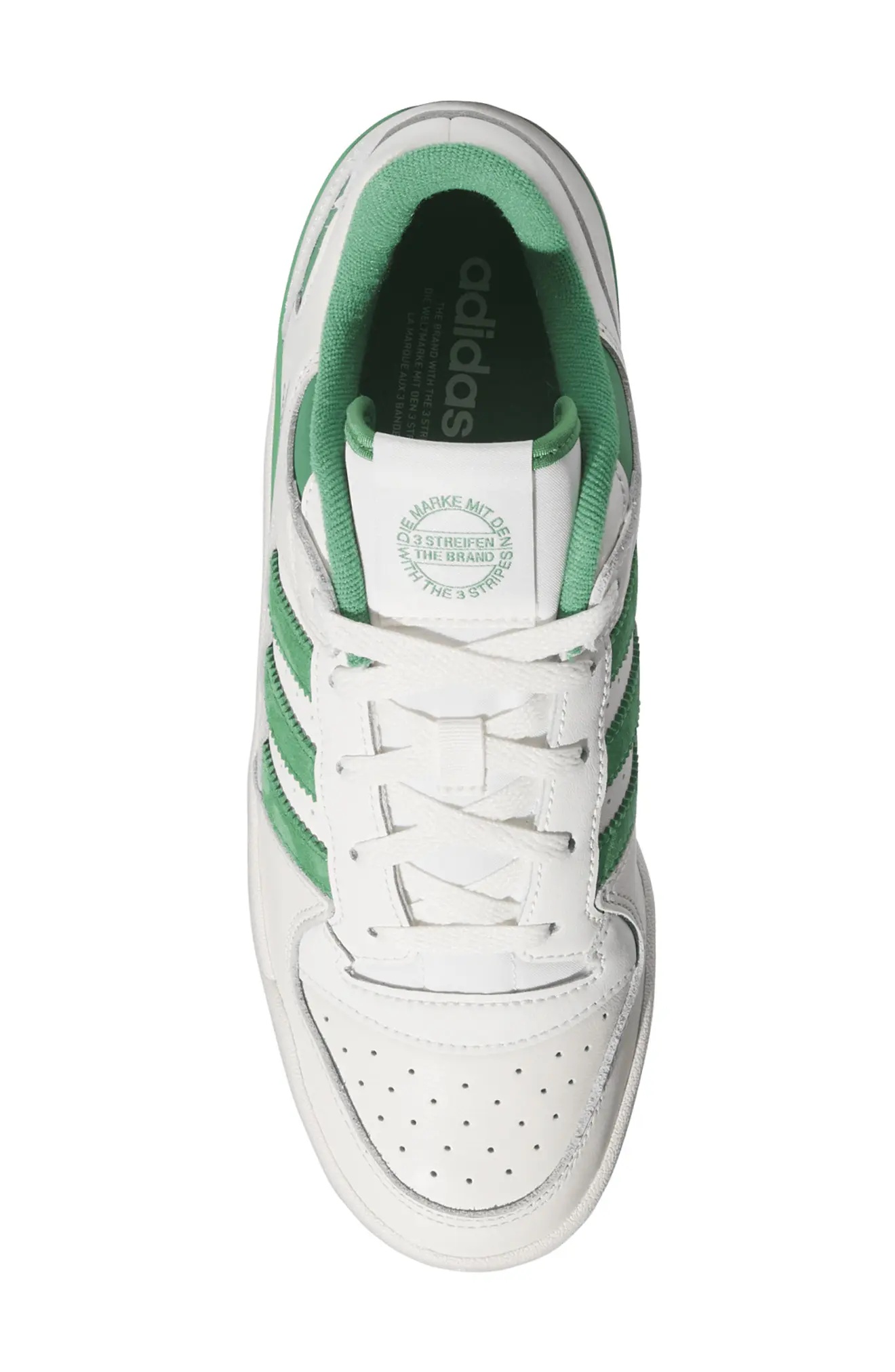 Forum Court Sneaker in White/Preloved Green/White - 4