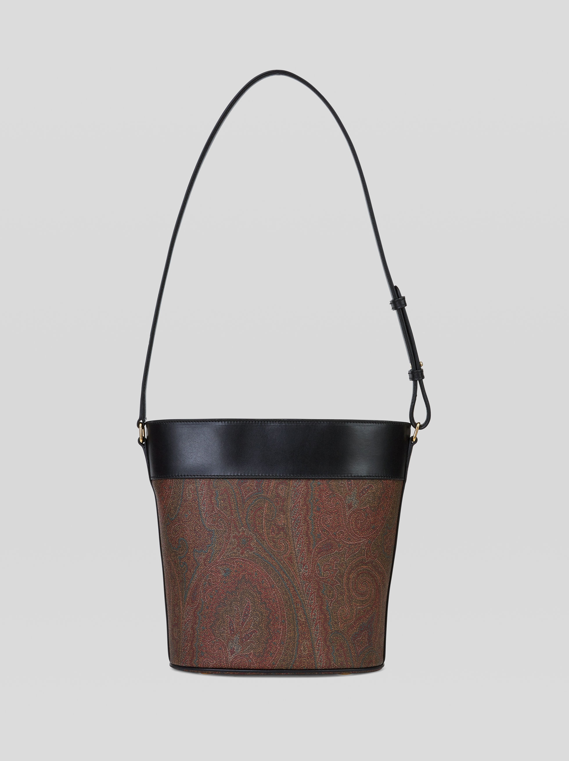 CROWN ME PAISLEY BUCKET BAG WITH BLACK STUDS - 3