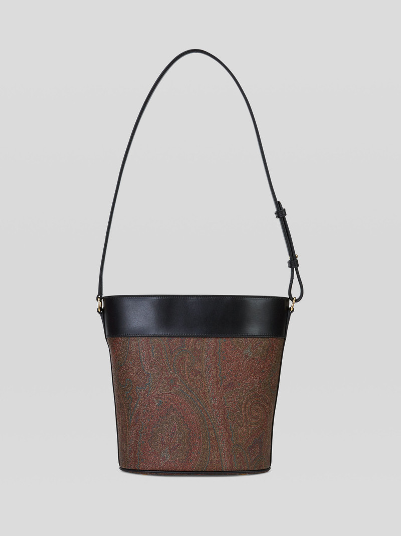 CROWN ME PAISLEY BUCKET BAG WITH BLACK STUDS 3