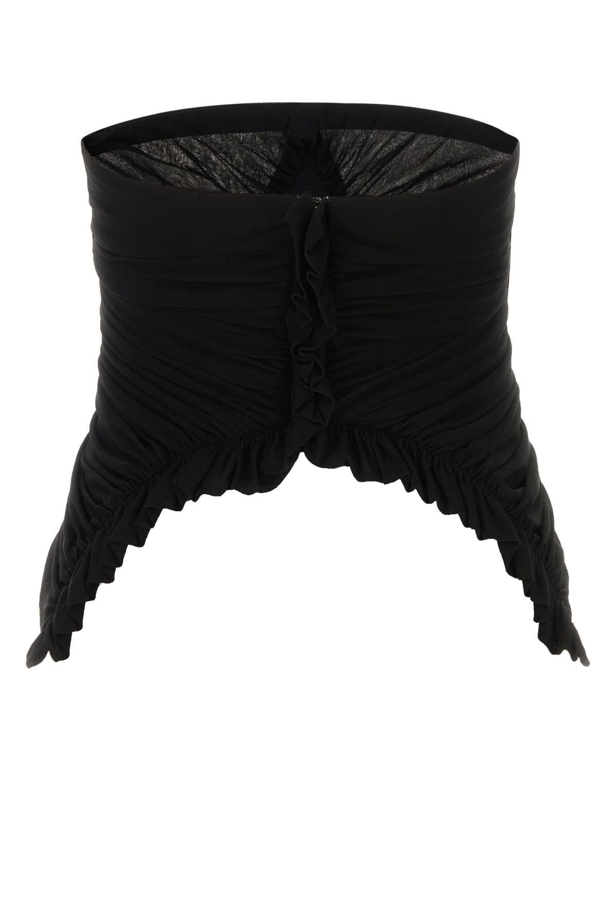 Saint Laurent Women Black Cupro Top - 2