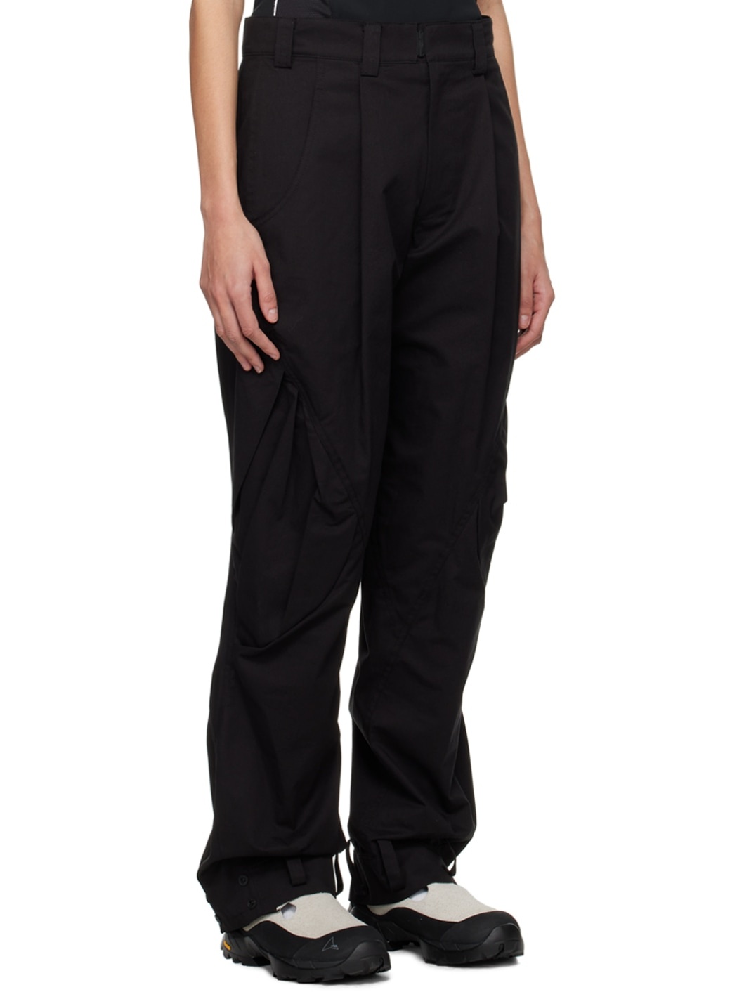 Black Flap Pocket Trousers - 2