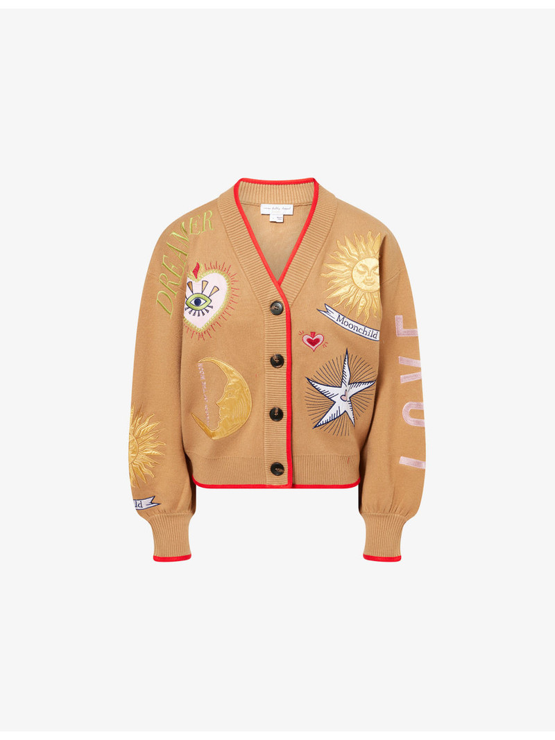 Mystical Embroidered Knitted Cardigan 1