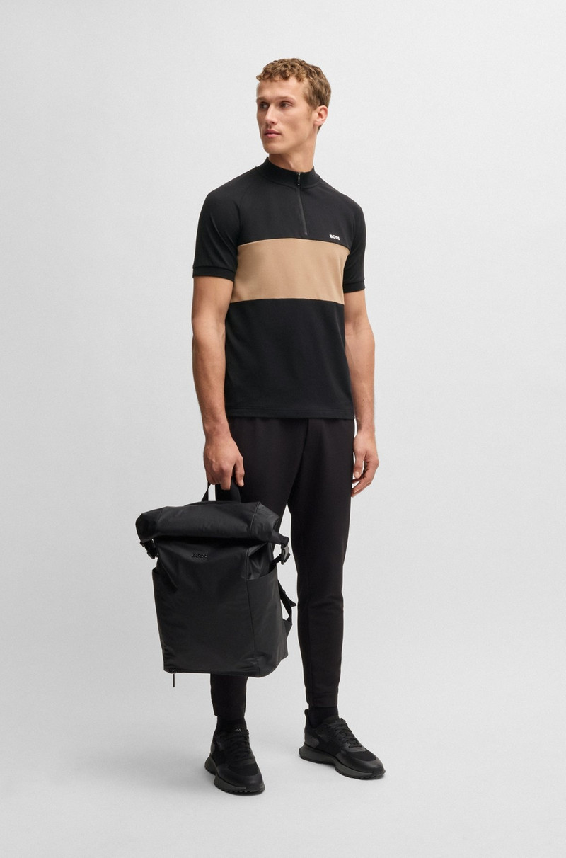 BOSS ACTIVE POLO SHIRT WITH BLOCK STRIPE outlook