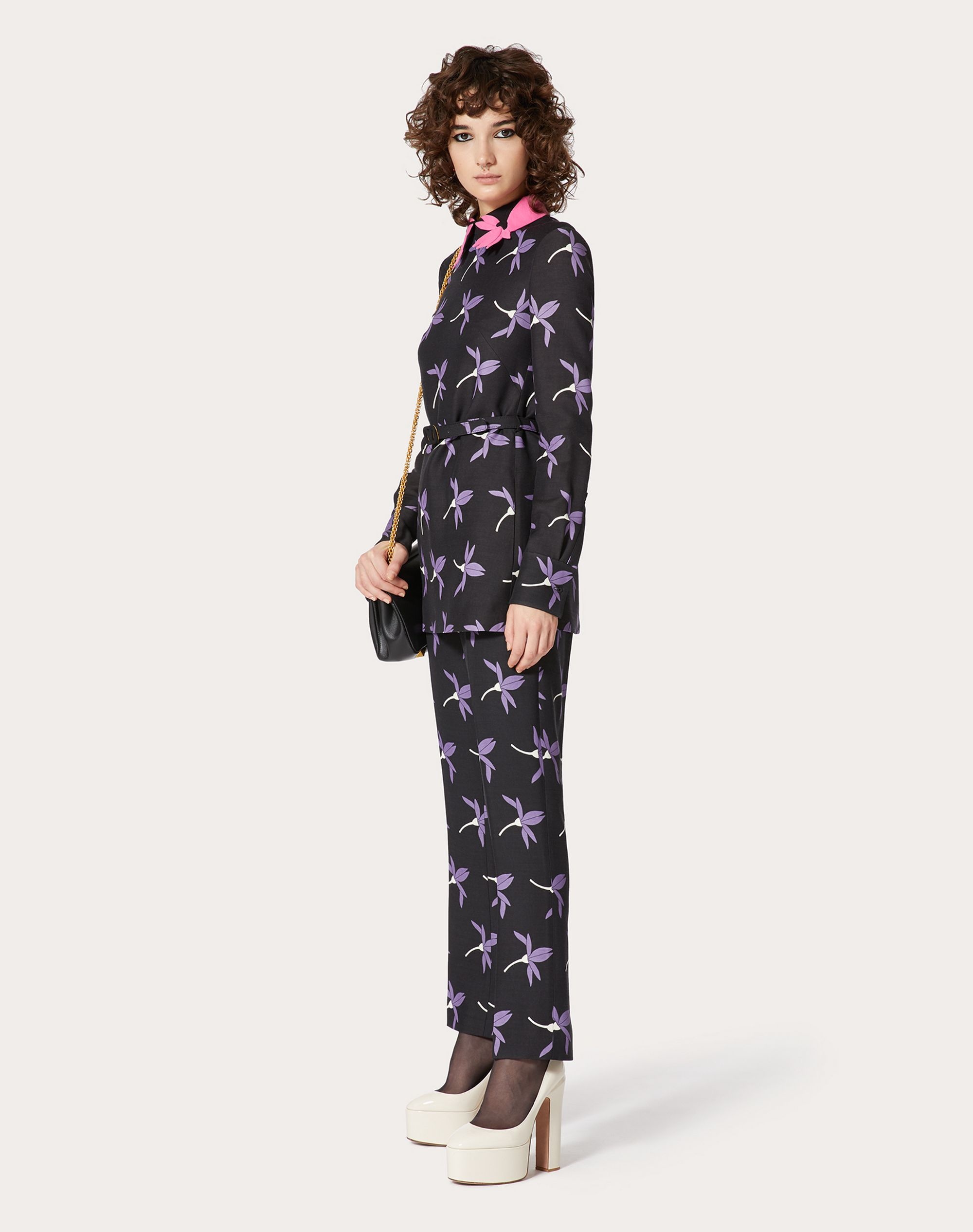PRINTED CREPE COUTURE PANTS - 2