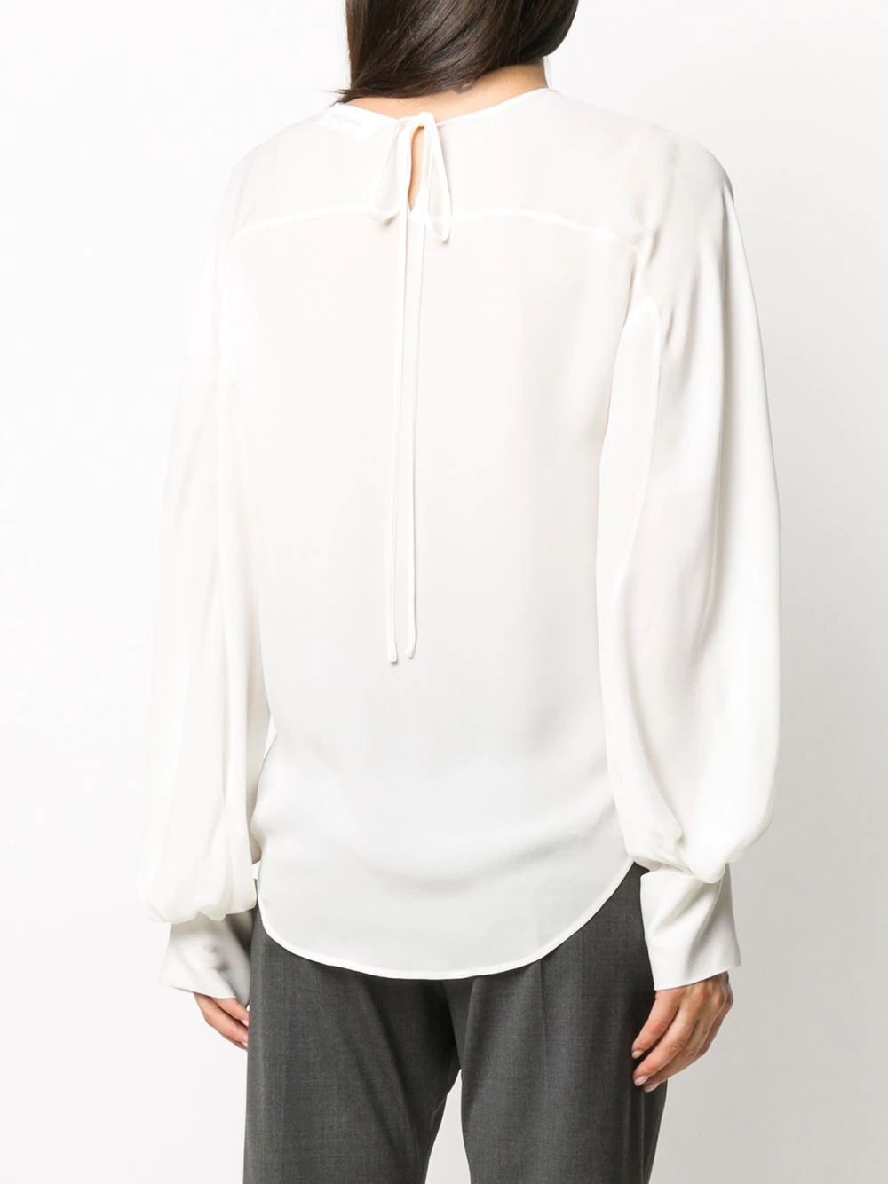 blouson-sleeve blouse - 4