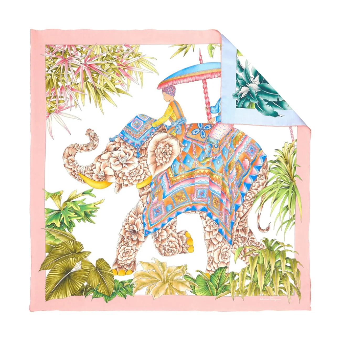 Ferragamo Women India Print Double Face Foulard - 1