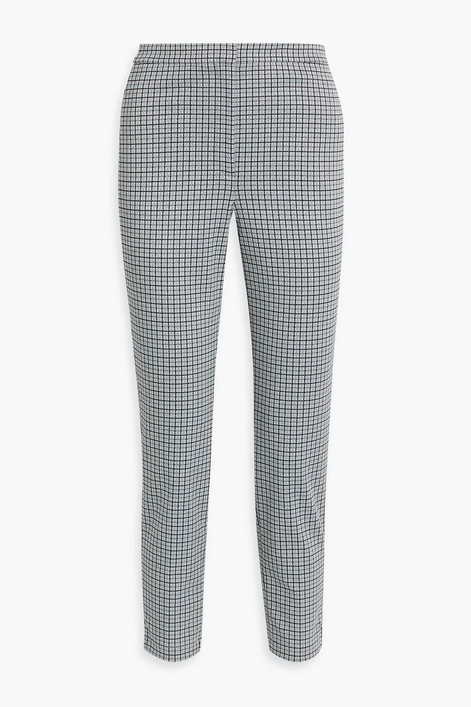 Checked jacquard tapered pants - 1