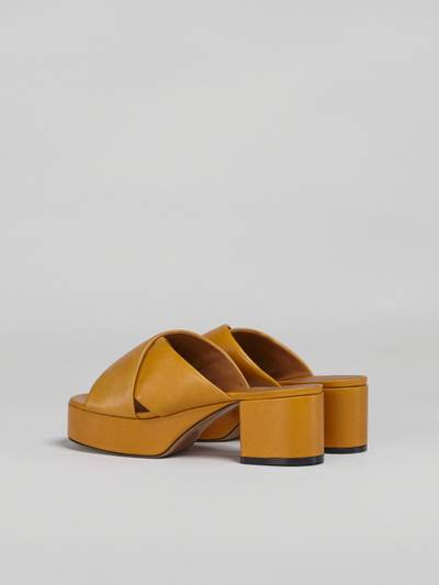 Marni YELLOW VEGETABLE-TANNED LEATHER SANDAL outlook