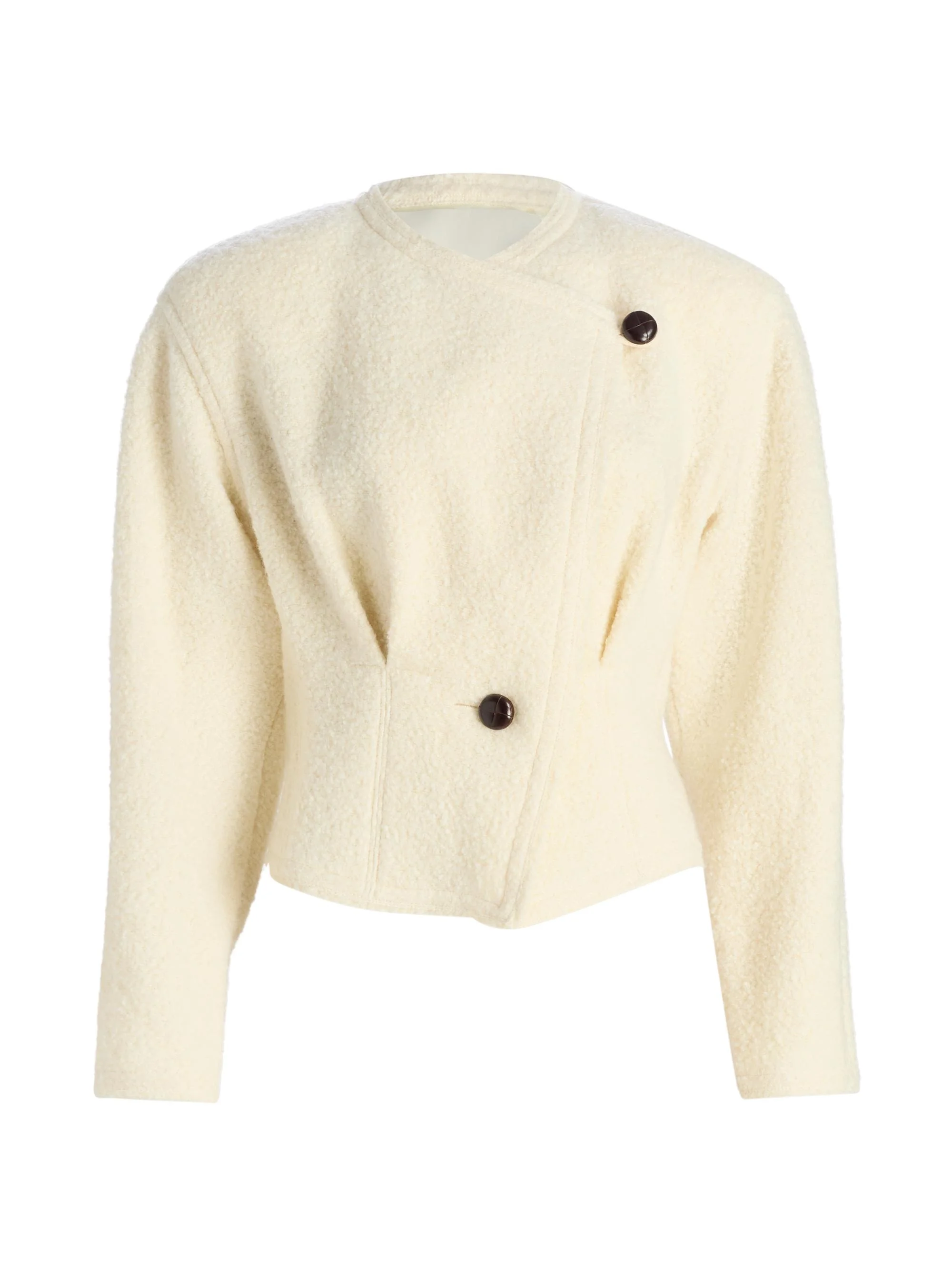 Women's Suna Wool-Blend Asymmetric Jacket - Ecru - 1