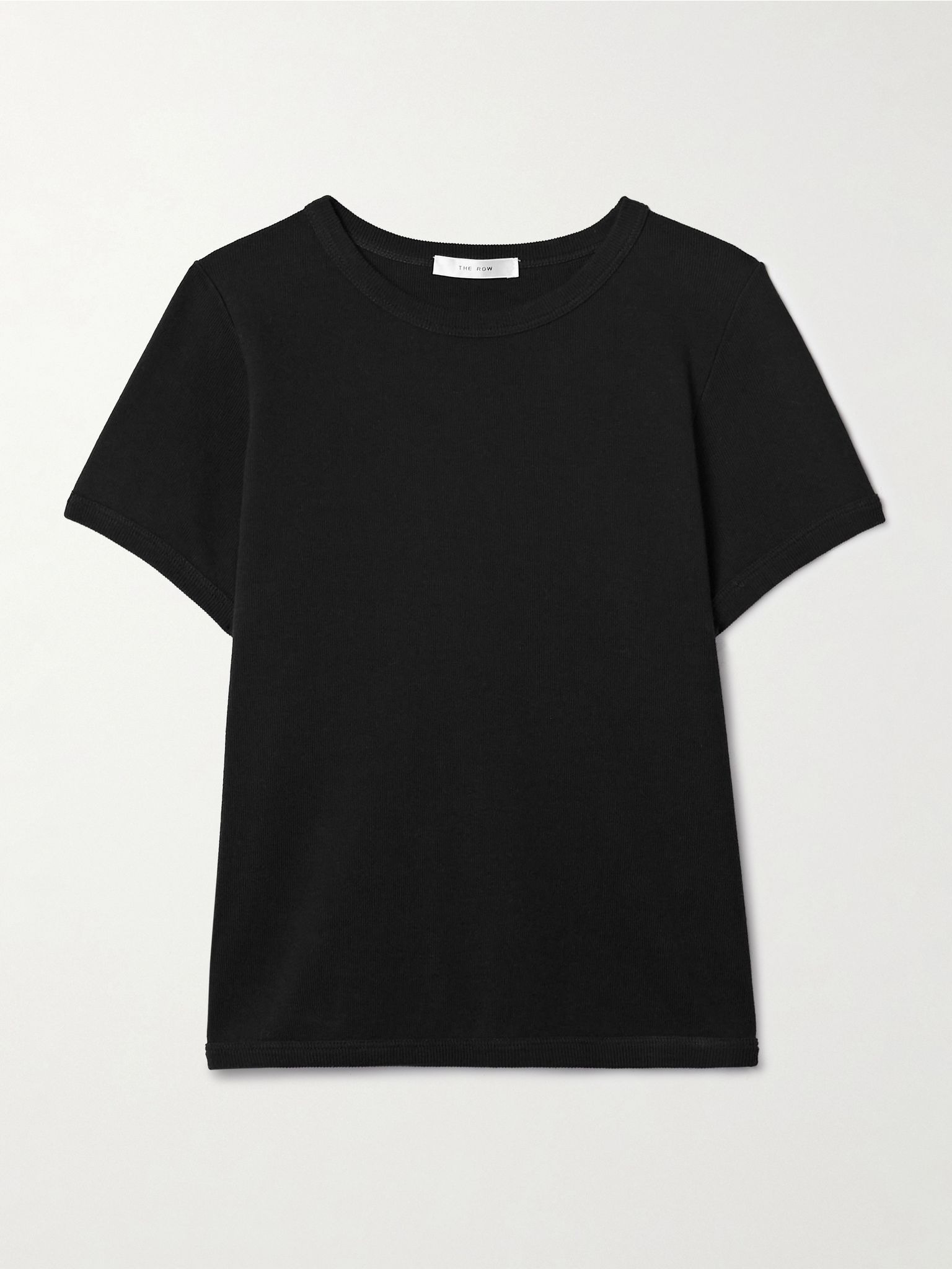 Torya ribbed cotton-jersey T-shirt Black - 1