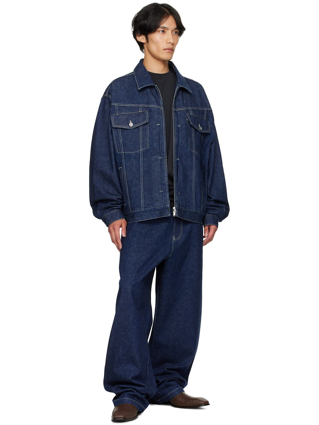 Navy Hip-Hop Denim Jacket - 4