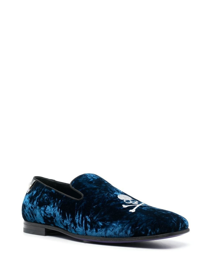 PHILIPP PLEIN skull-appliqué slippers outlook