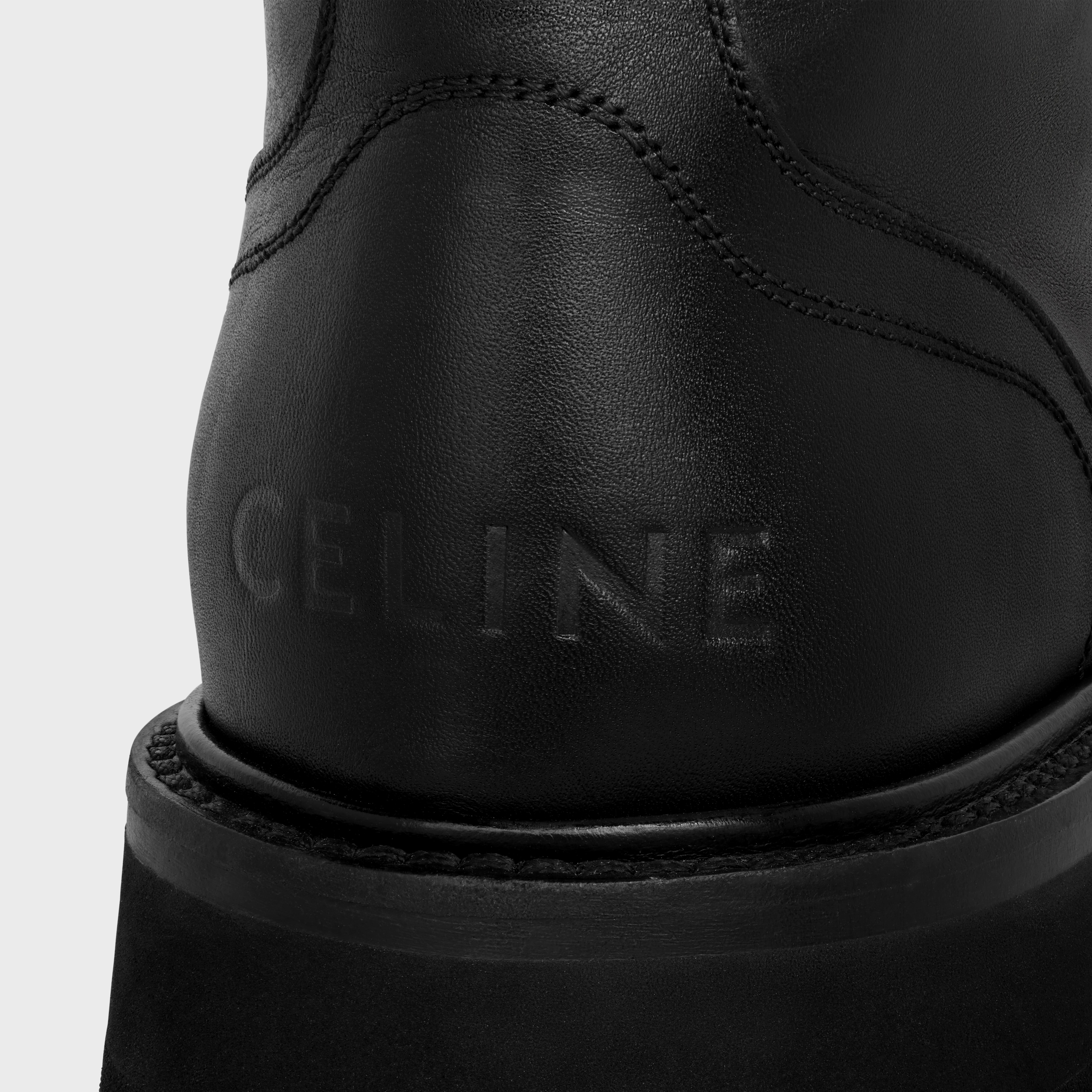 CELINE BULKY MAXX LACE-UP BOOT WITH CUFFS in SHINY BULL - 5