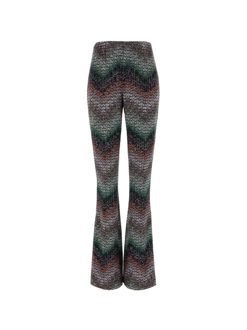 Missoni zigzag-knit flared trousers outlook