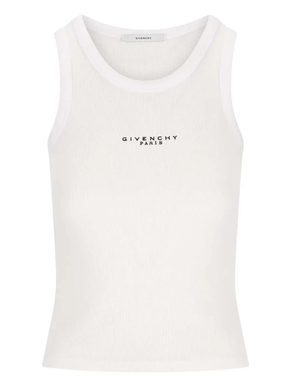 Ribbed Tank Top With Logo - 1