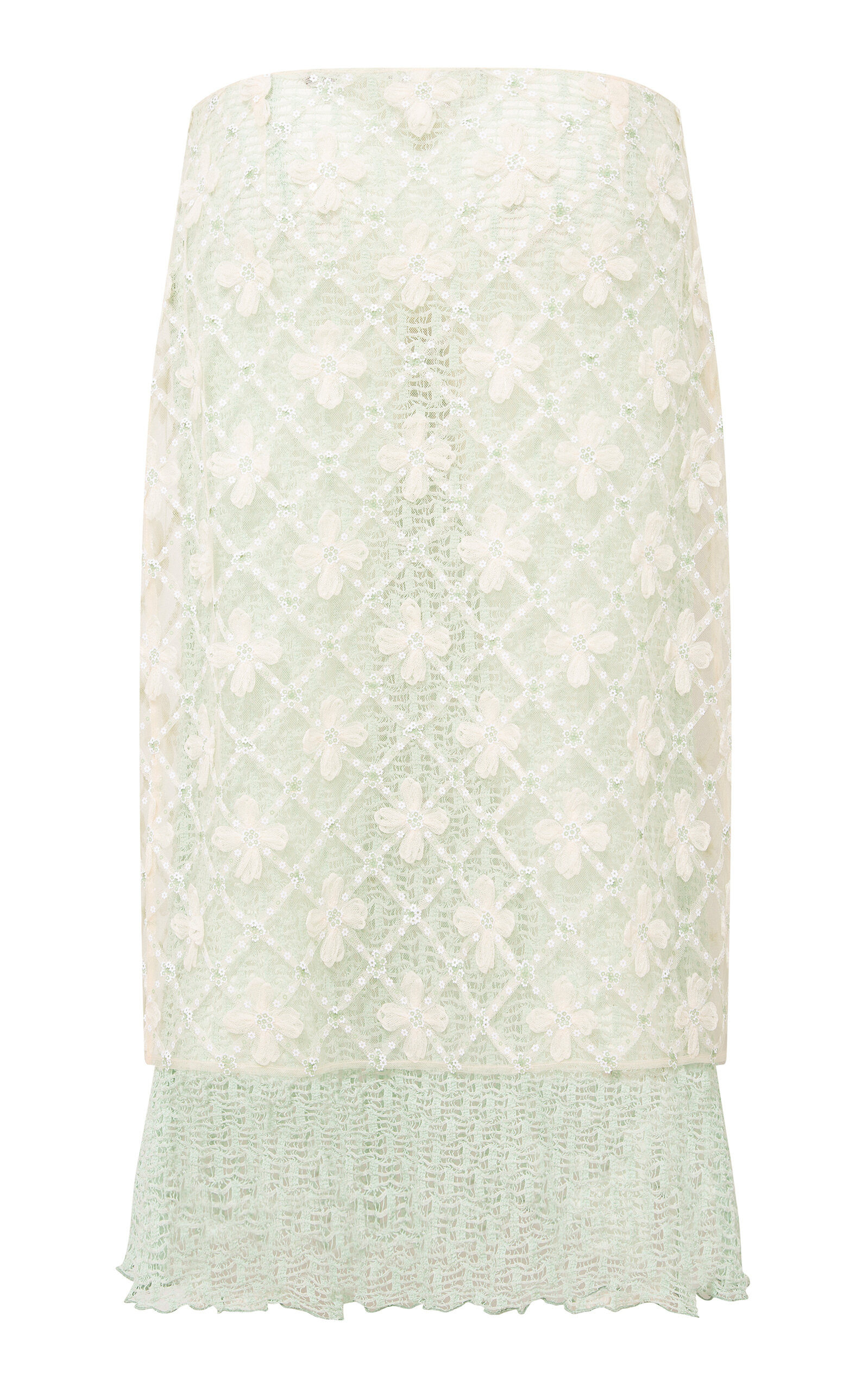 Lunies Flower-Embellished Lace Midi Skirt multi - 7