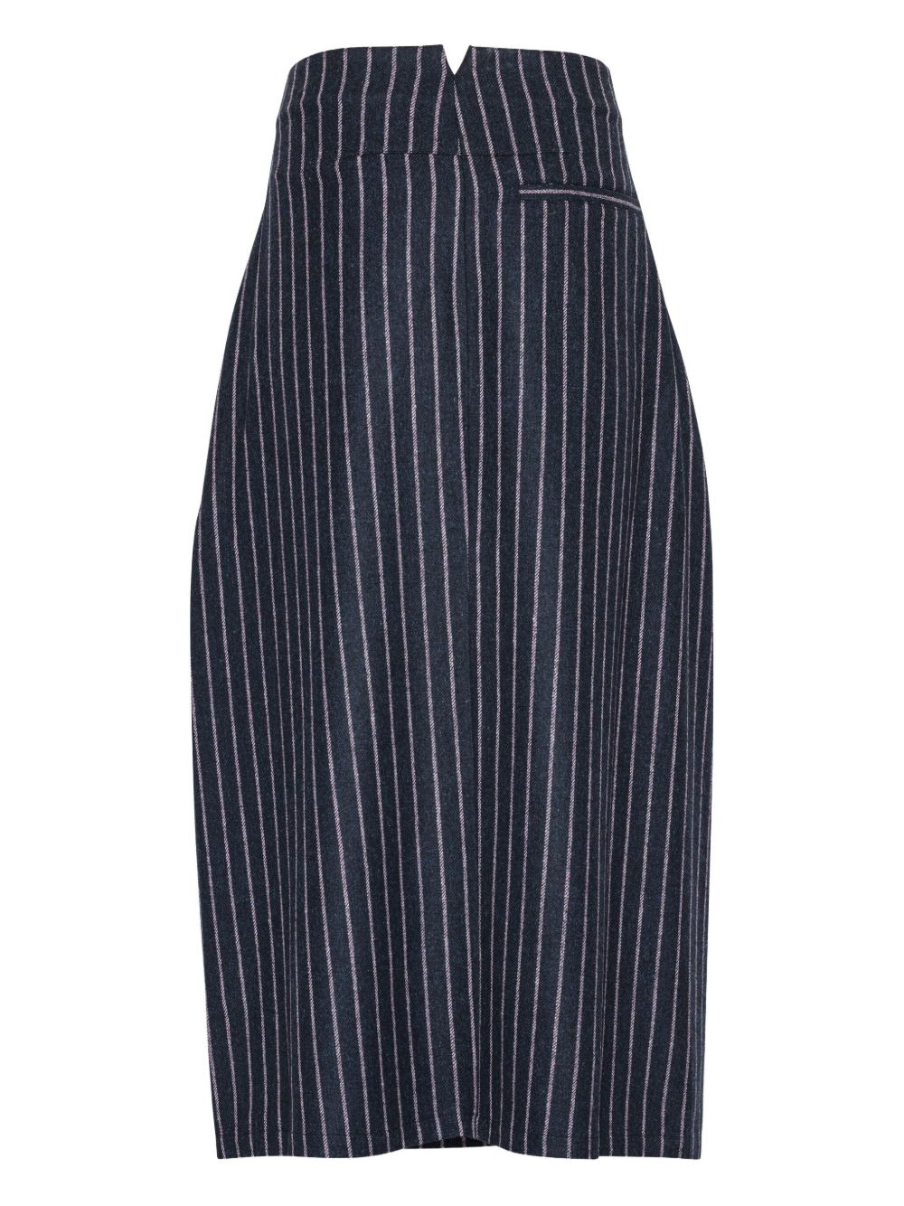 pinstripe pleated skirt - 2