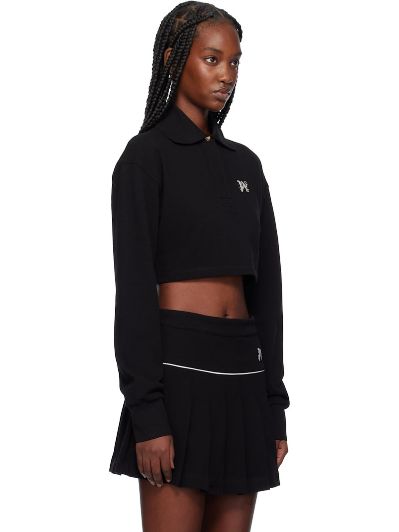 Black Monogram Cropped Polo 2