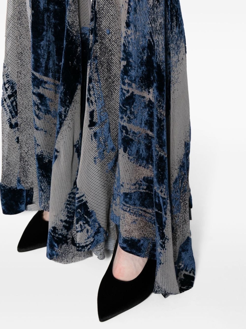distressed flared trousers - 5